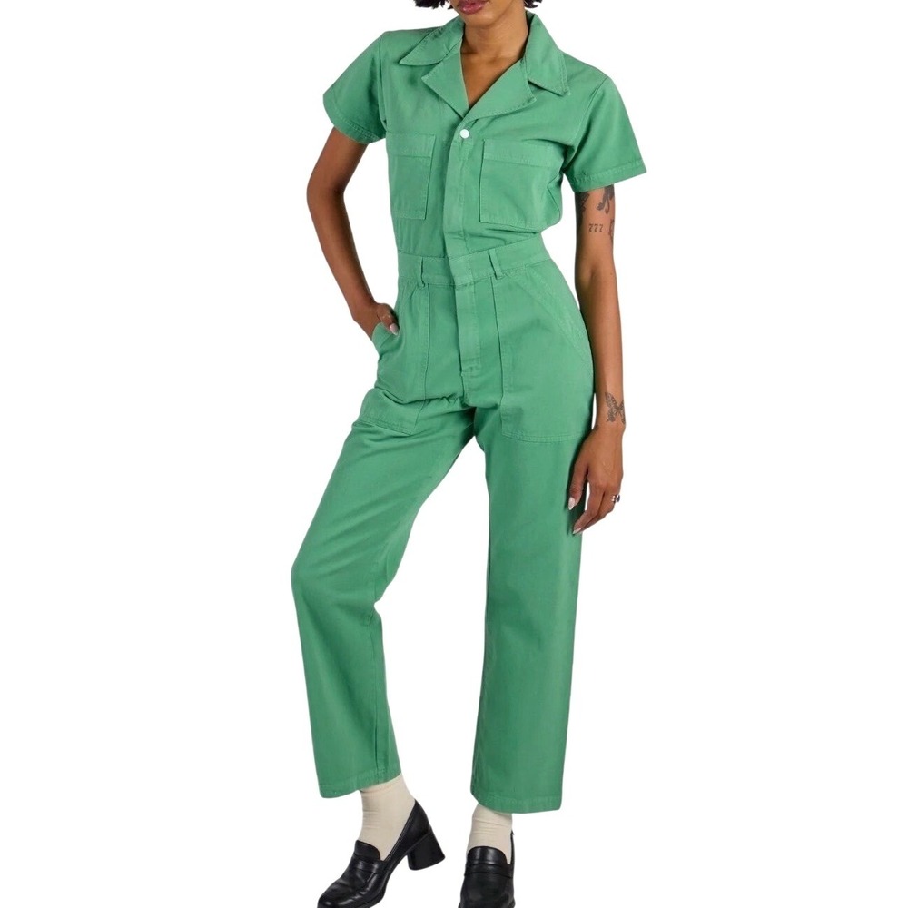 BIG BUD PRESS Everyday Utility Jumpsuit Coveralls Twill Short Sleeve 2XL Green